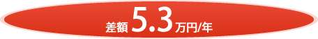 差額5.3万円/年